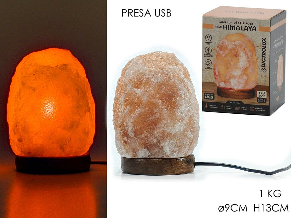 Lampada di sale rosa dell'Himalaya