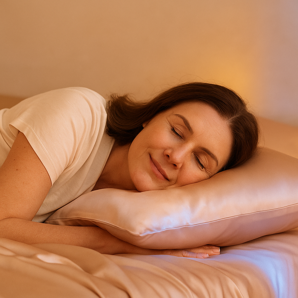 Coppia di federe in seta di gelso