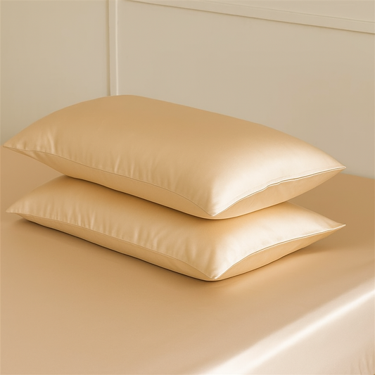 Coppia di federe in seta di gelso