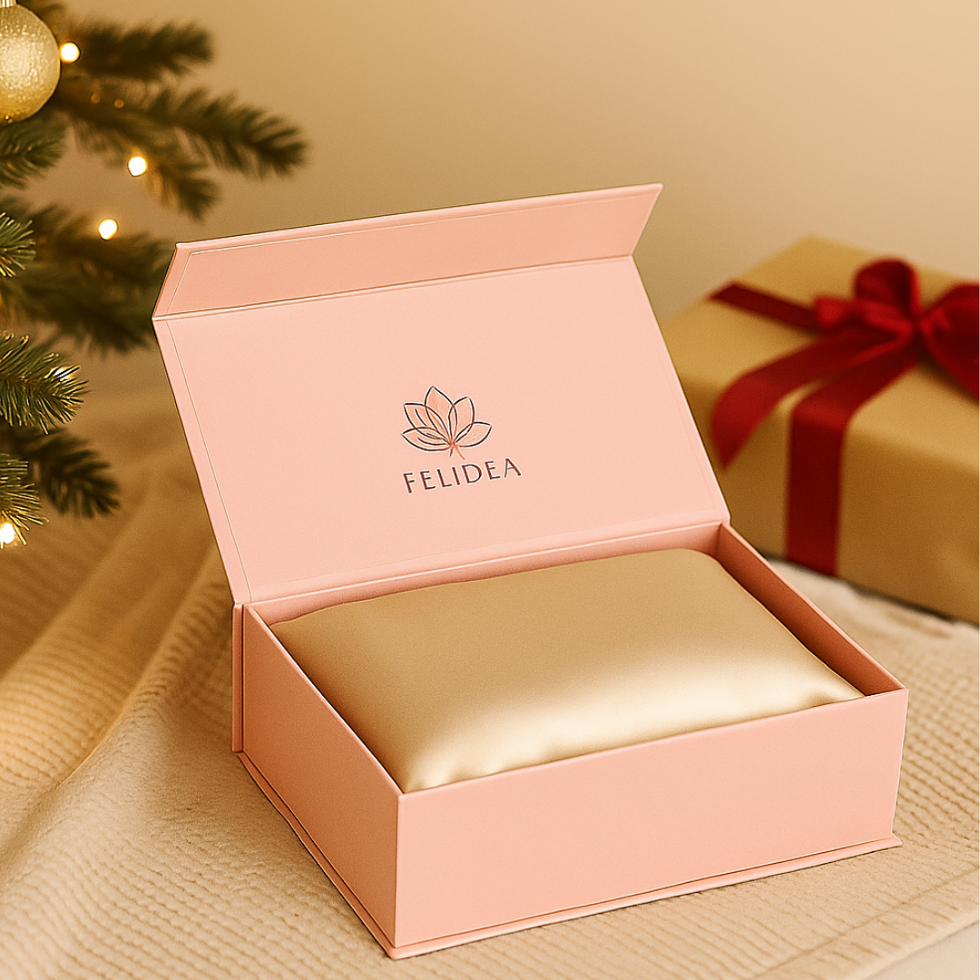 Coppia di federe in seta di gelso