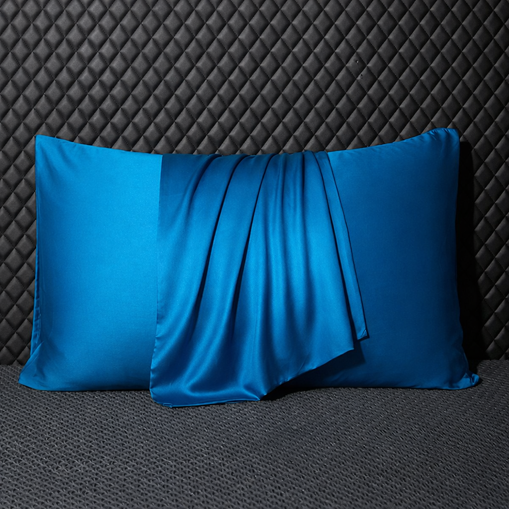 Coppia di federe in seta di gelso